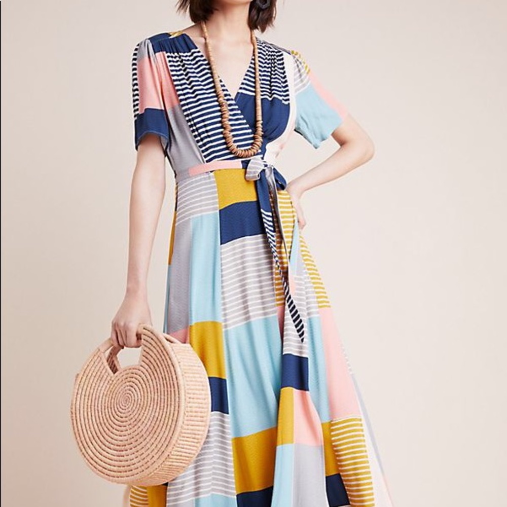 Anthropologie Odells Positano Wrap Dress